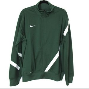 NWOT Nike Dri-Fit Dark Green/White Track Jacket